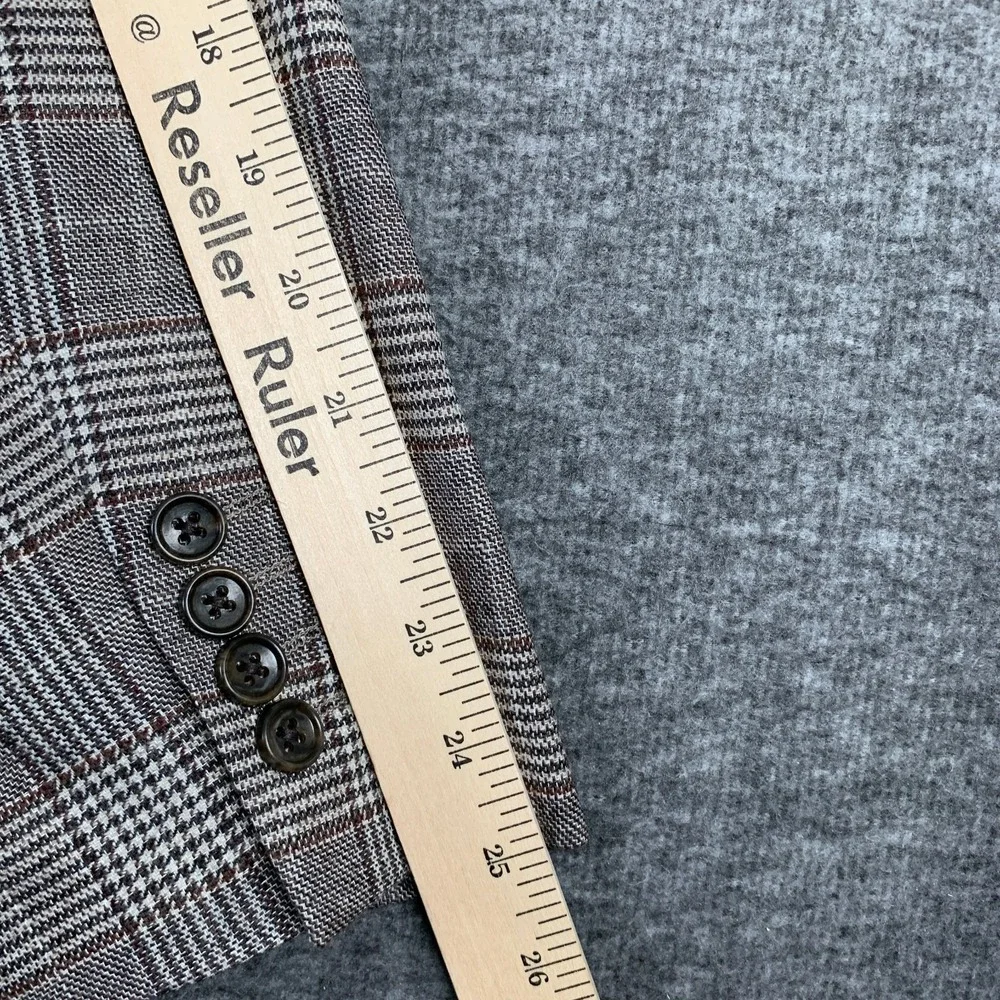 Bonobos Blazer Jacket Men 42R Brown Glen Check Hiundstooth Linen Cashmere